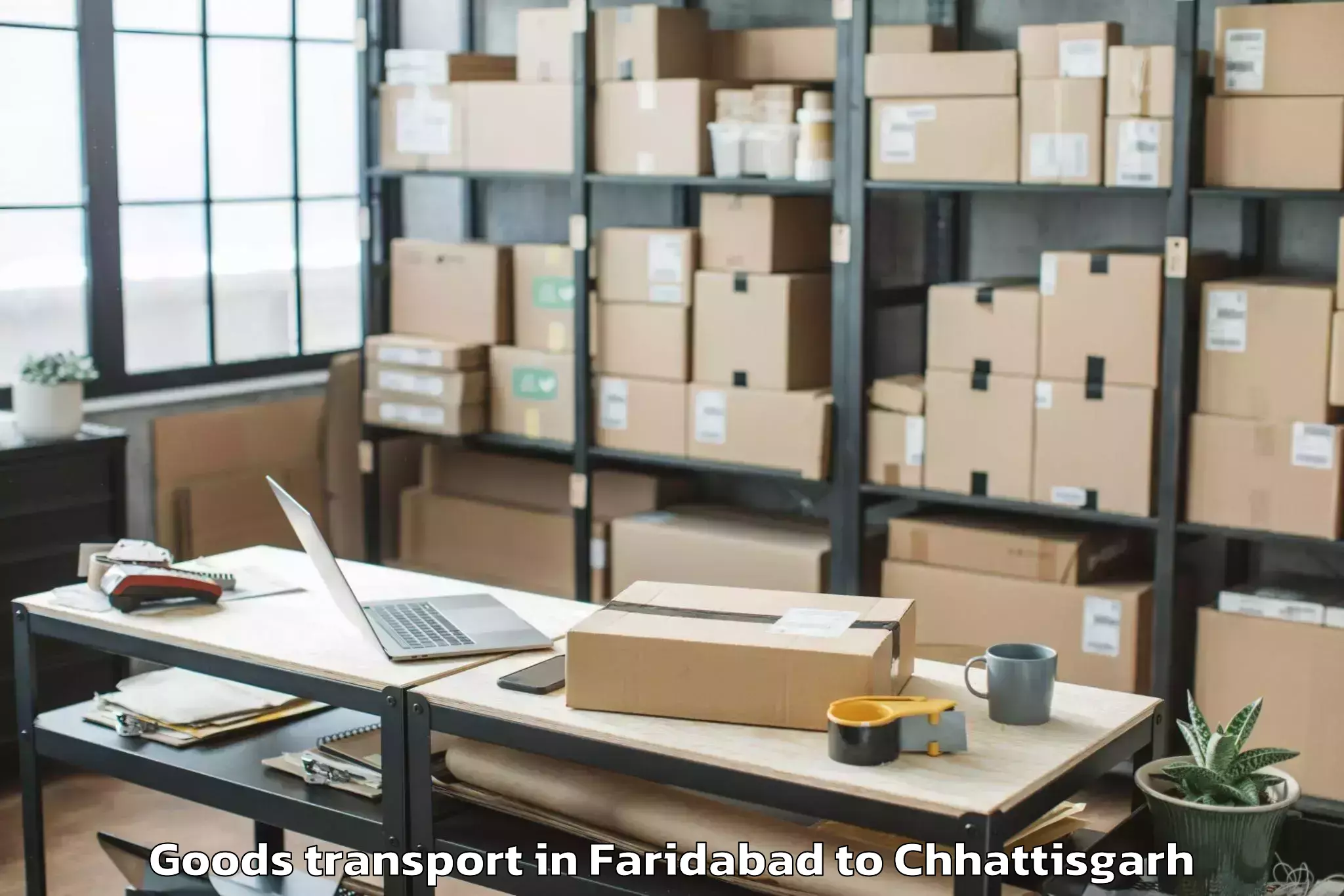 Book Faridabad to Chhindgarh Goods Transport